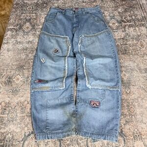 2000s Y2K Baggy 96 North Double Knee Jeans Size 34x30